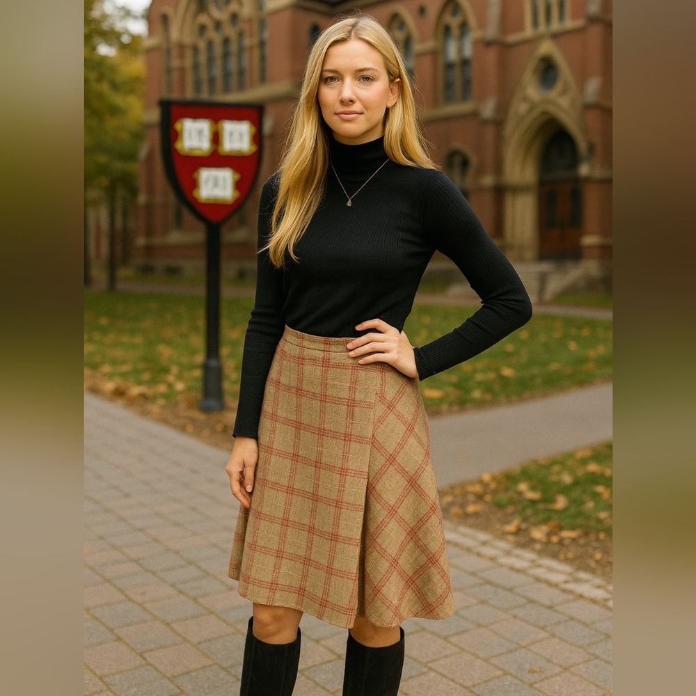 Banana Republic Plaid A-Line Skirt